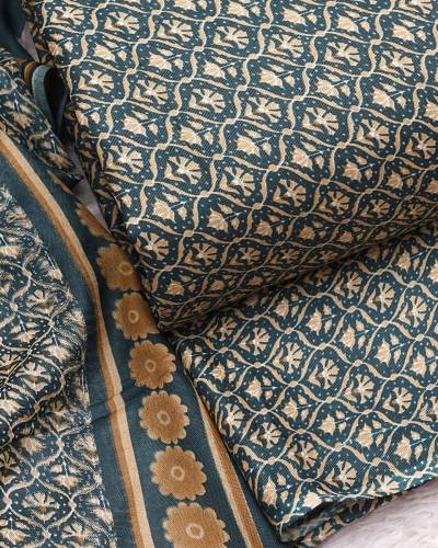 RAAZI BY GULZARA  SILVER PRINT COTTON DUPATTA  MANUFACTURER IN INDIA